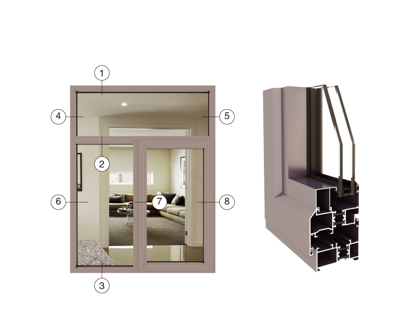 Q55断桥隔热平开窗系列